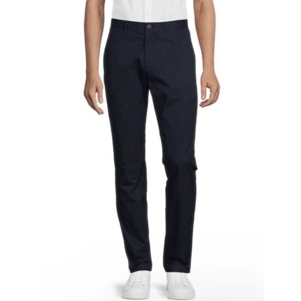 Theory Haydin Straight Slim Fit Pant, Navy Blue Cotton Twill, Size 31x32, EUC